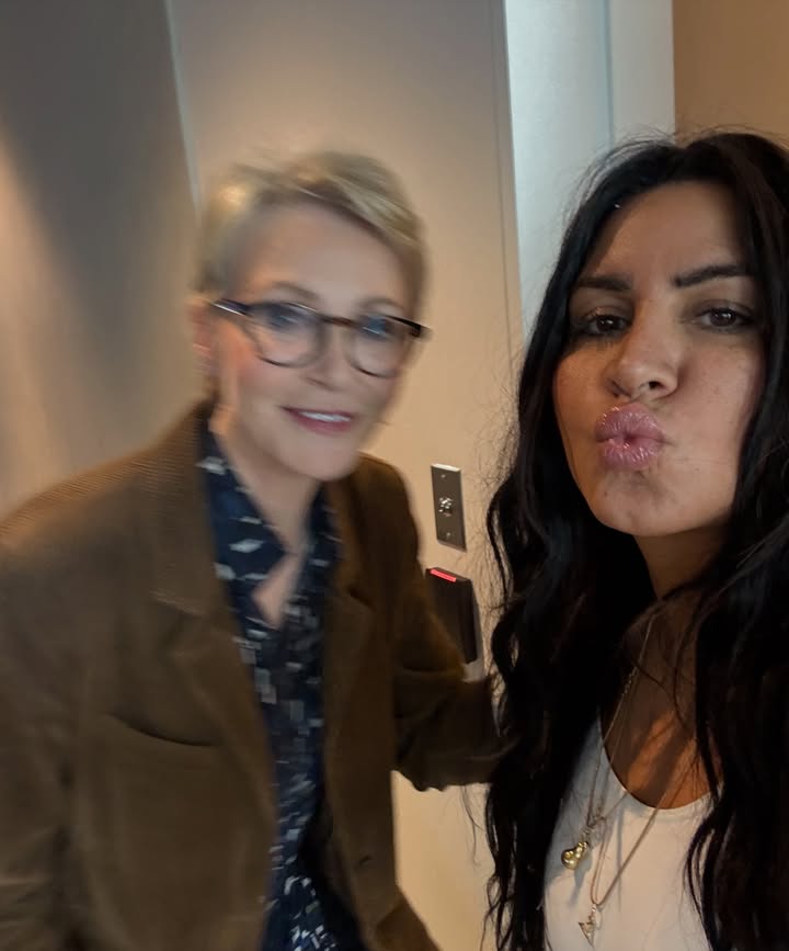 May be a selfie of one or more people, makeup and text