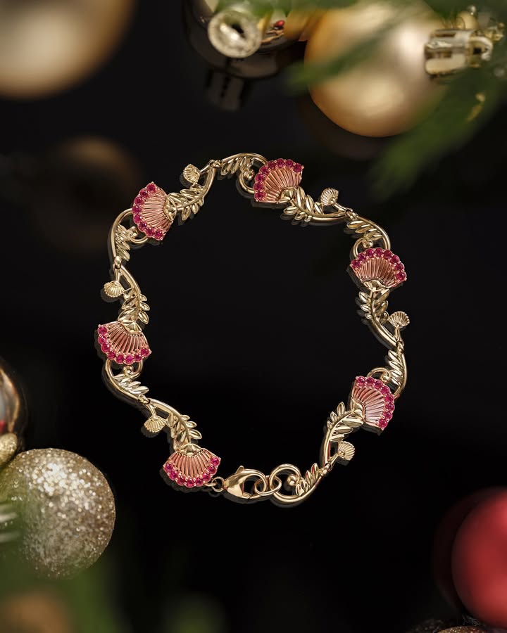 May be an image of jewelry, tinsel, bangle and text