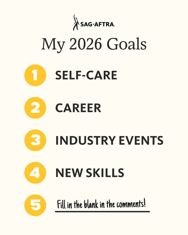 May be a graphic of magazine, poster and text that says '- My My2026Goals 2026G 2026 Goals 1 SELF-CARE 2 CAREER 3 INDUSTRY EVENTS NEW SKILLS 5 Fill in the blank in the comments!'