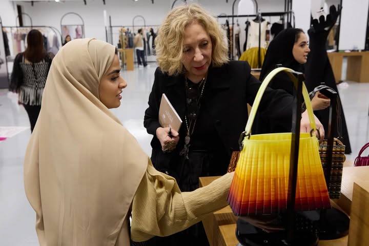 May be an image of grocery bag, headscarf and text