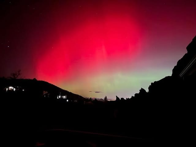 May be an image of twilight, sky and text