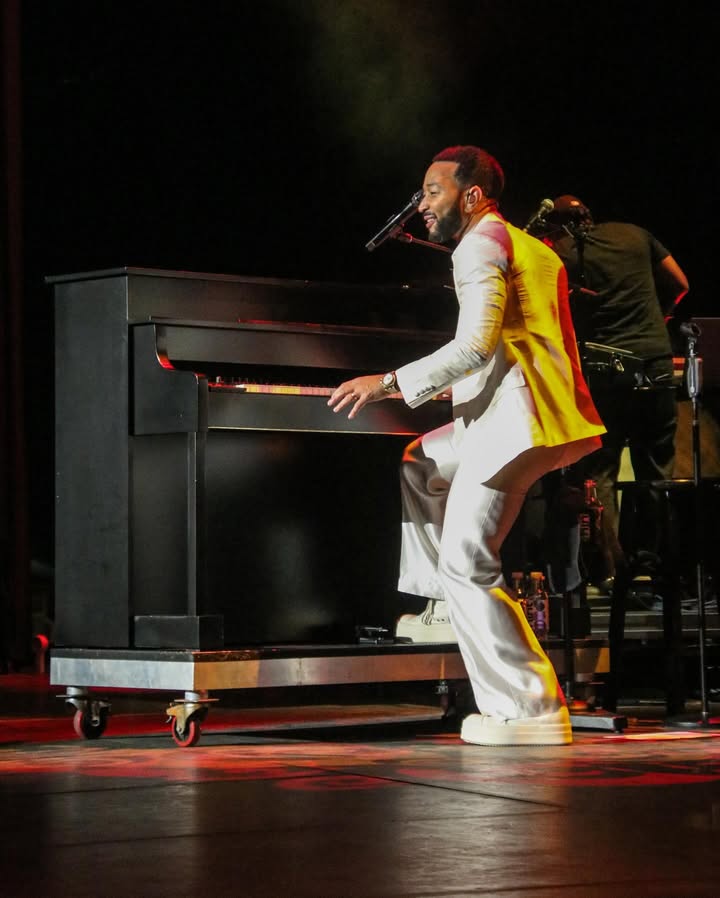 May be an image of piano, saxophone, microphone, concert and text