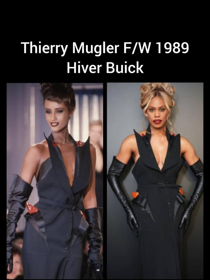 May be an image of leather, costume, magazine and text that says 'Thierry Mugler F/W 1989 Hiver Buick'