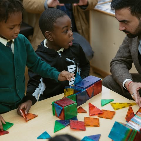 May be an image of child and text