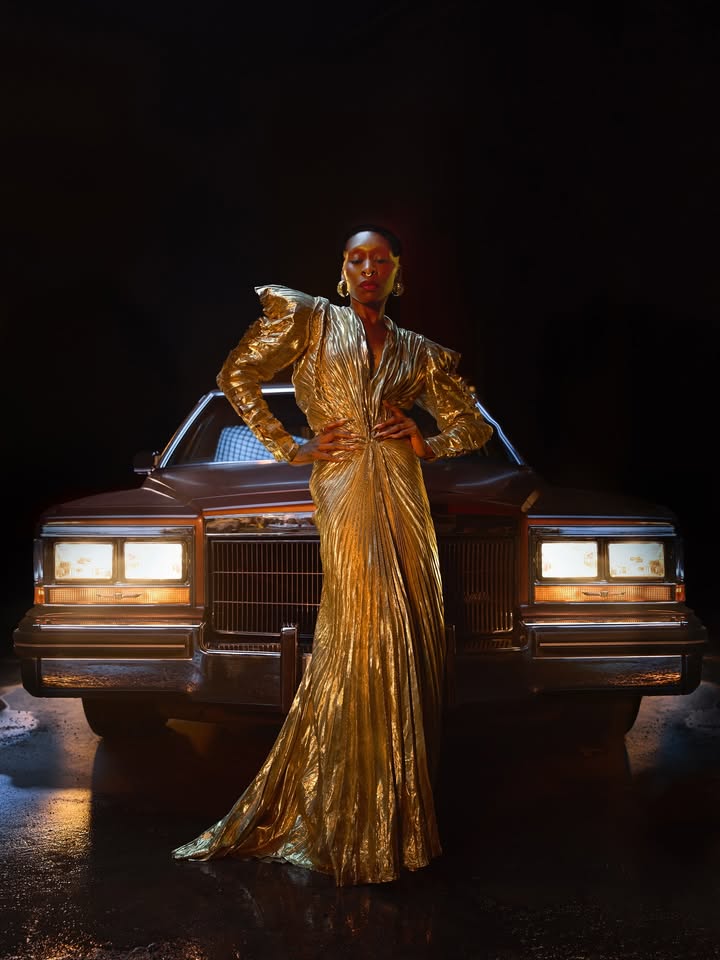 May be an image of one or more people, makeup, costume and limousine