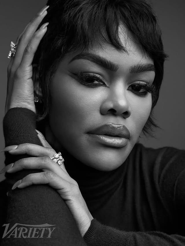 May be a black-and-white image of one or more people, makeup, magazine and text